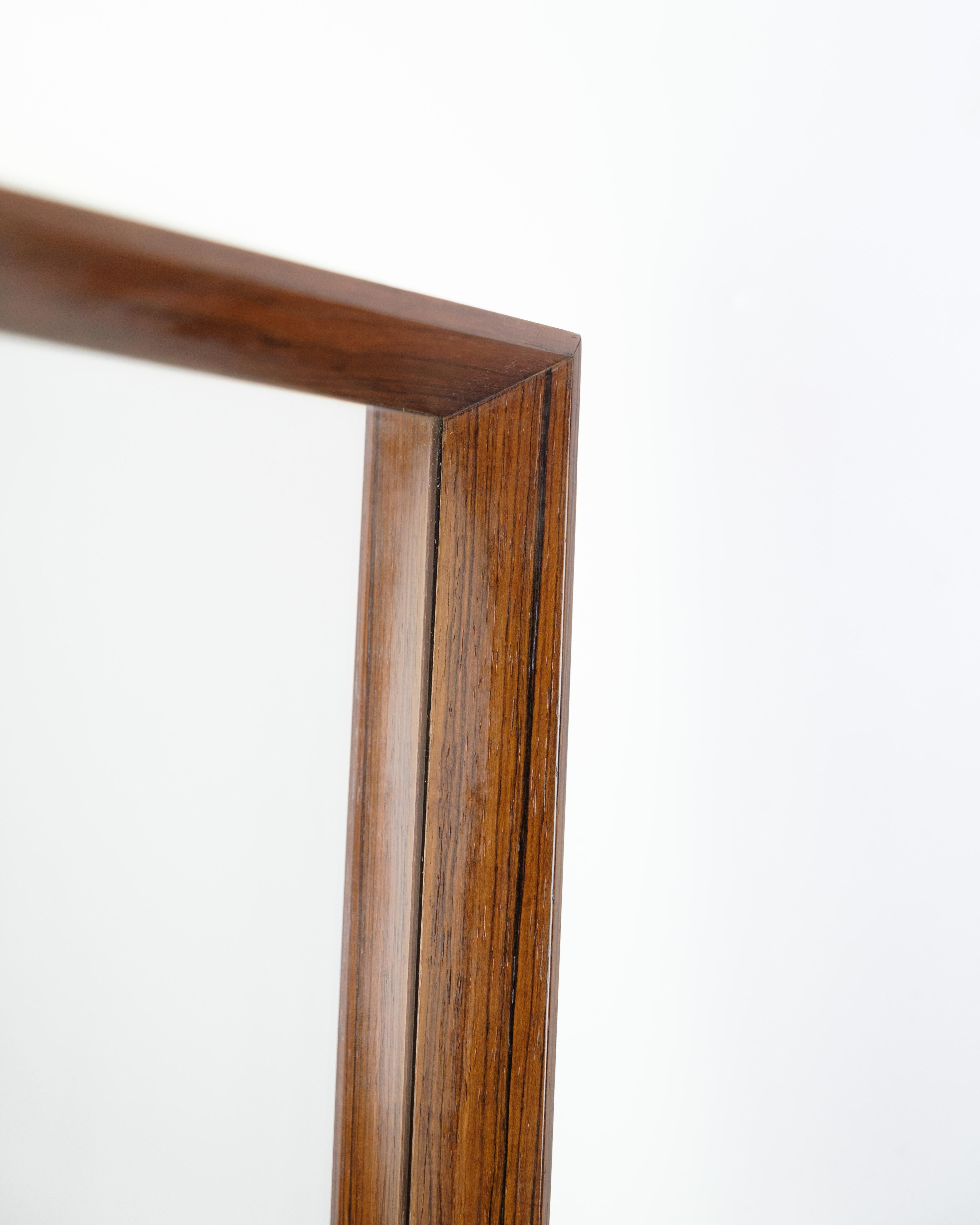 Mid-Century Modern Mirror With Rosewood Frame, Danish Design From 1960s For Sale