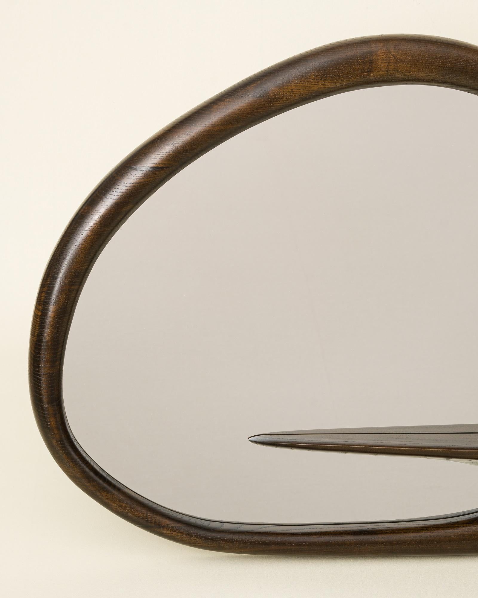Polish Mirror With Shelf by Tomasz Omachel  For Sale
