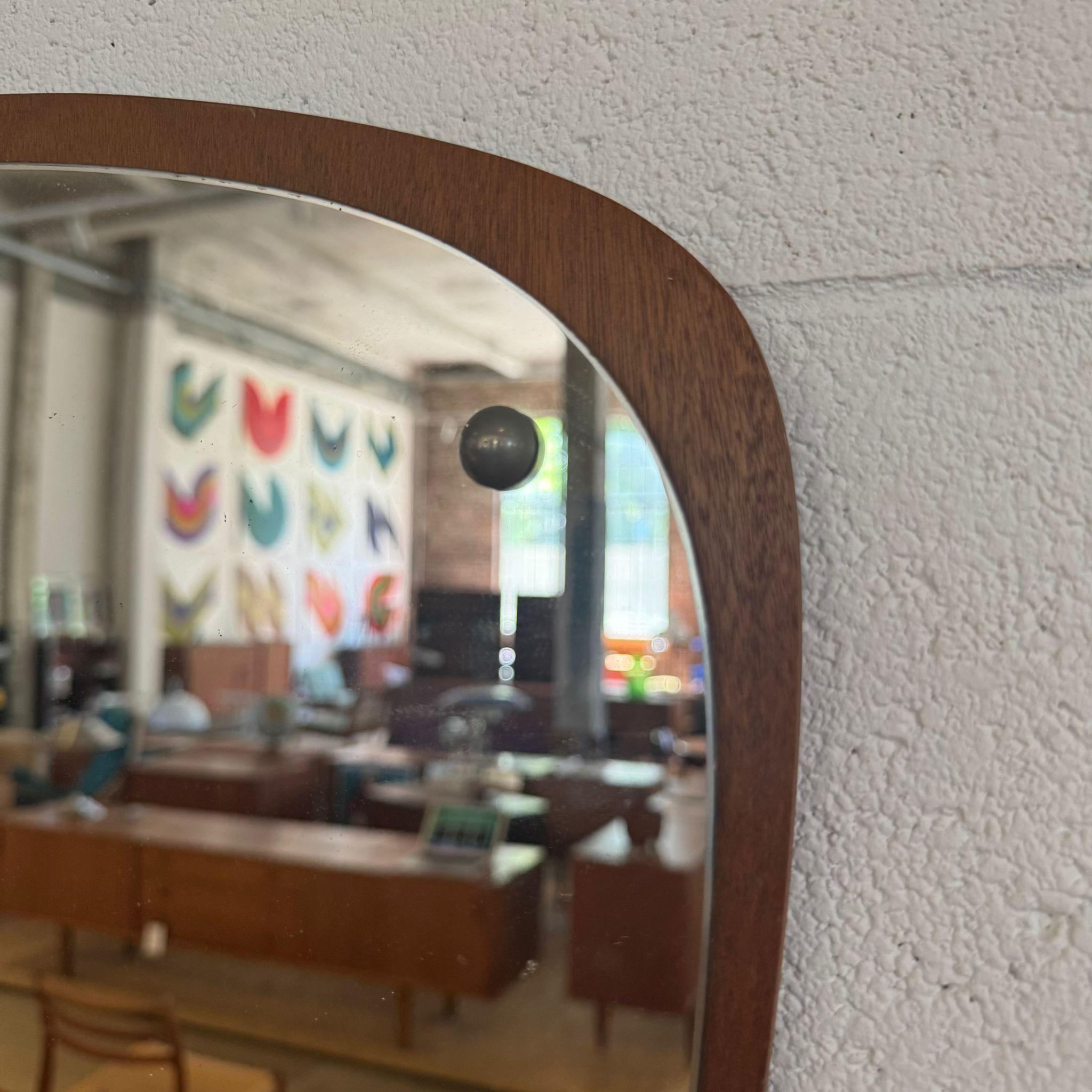 Danish Mirror with shelf in teak, Denmark 1960 For Sale