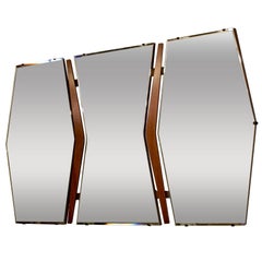 Mirror with Walnut Frame Made in America, circa 1965