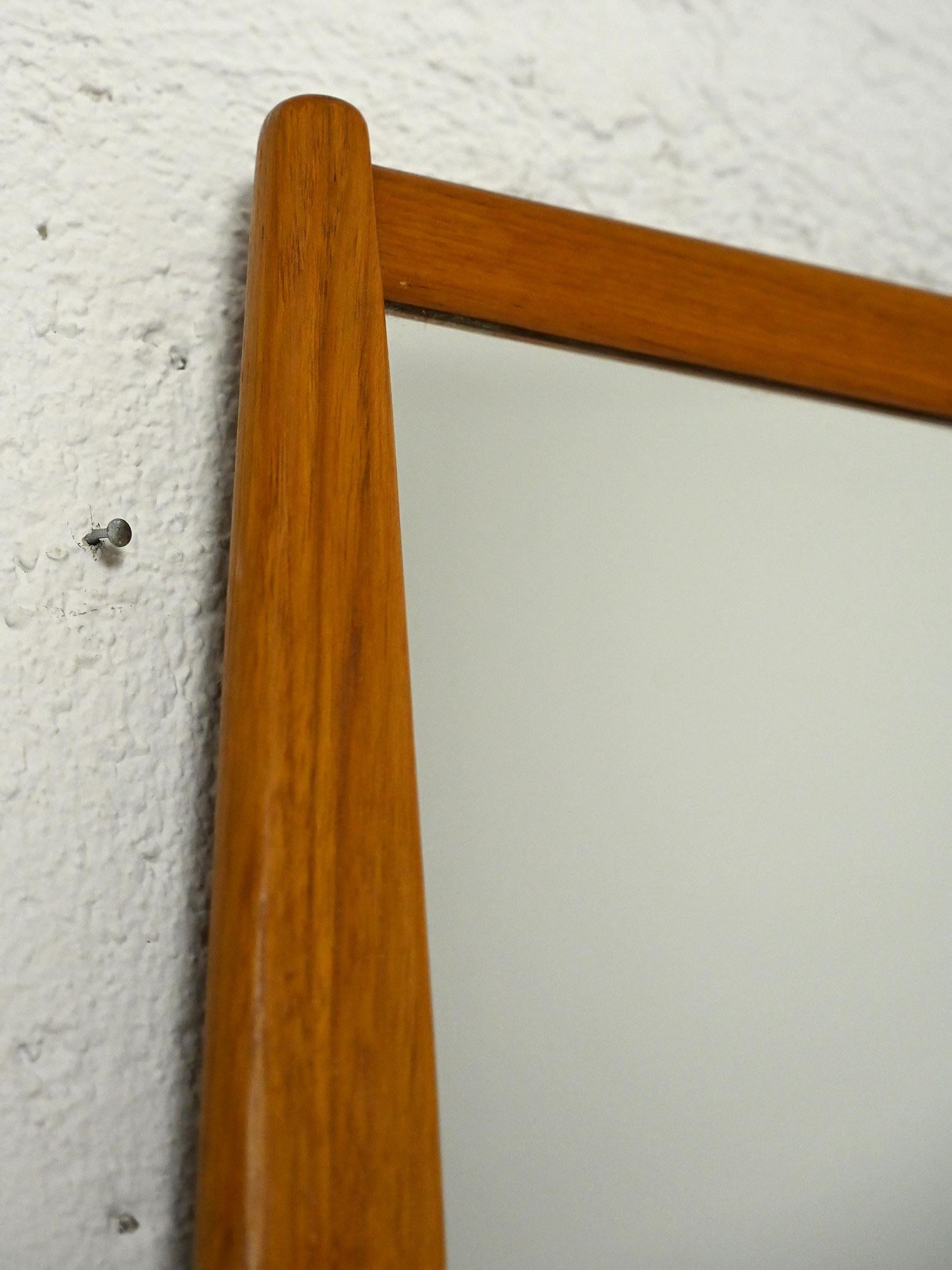 Mirror with wooden frame and two light points For Sale 1