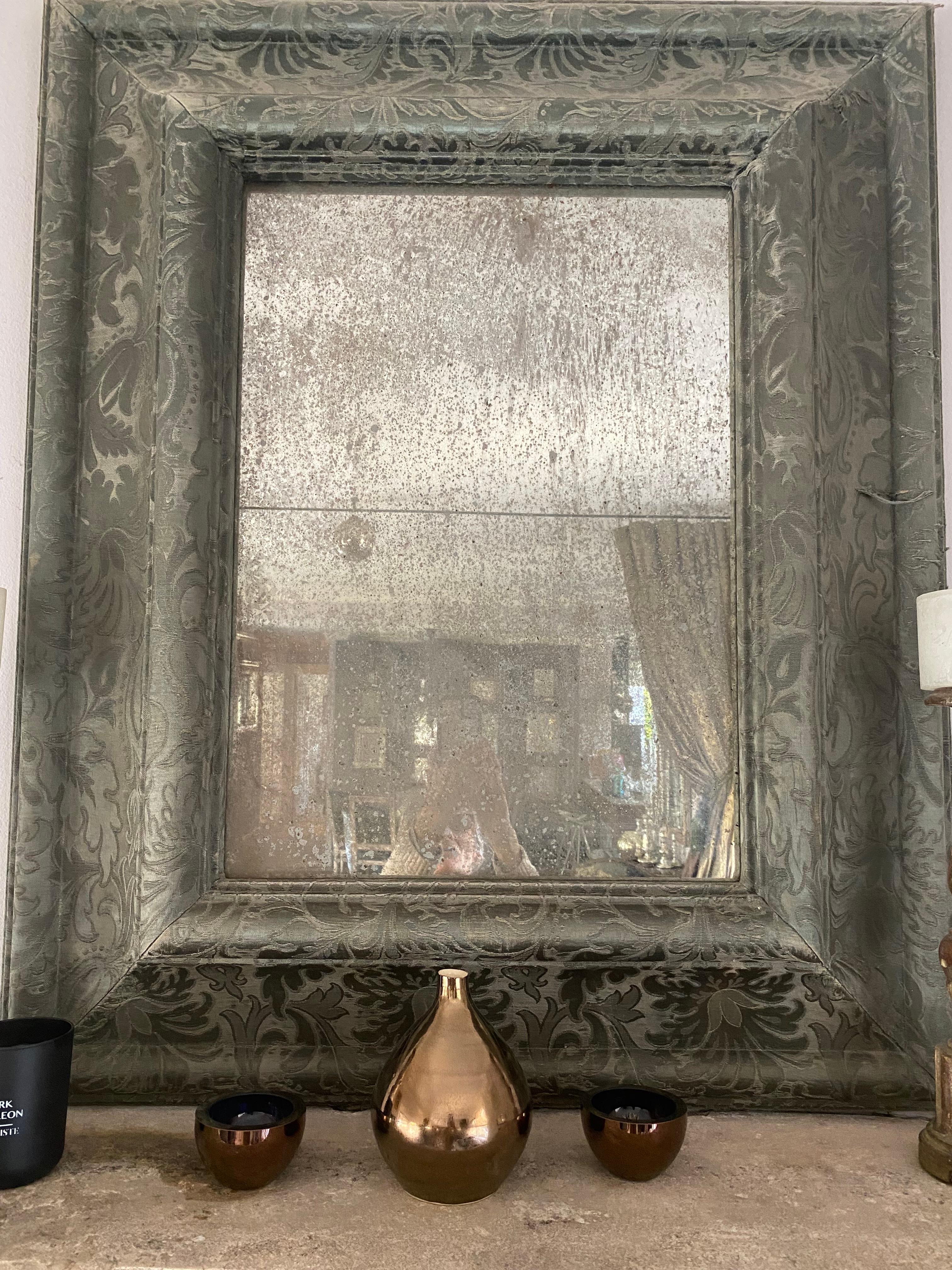 fabric covered mirror frame
