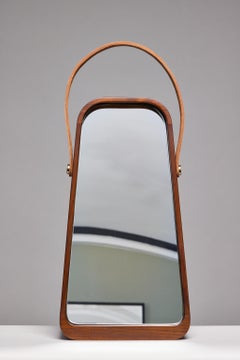 ZAZIE Mirror by Reda Amalou - Teakwood and Leather