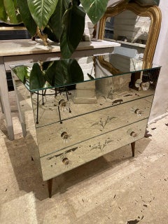 Mirrored 1920-40s Chest of Drawers, France