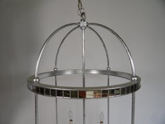 Mirrored 20th Century 4-Light Chandelier