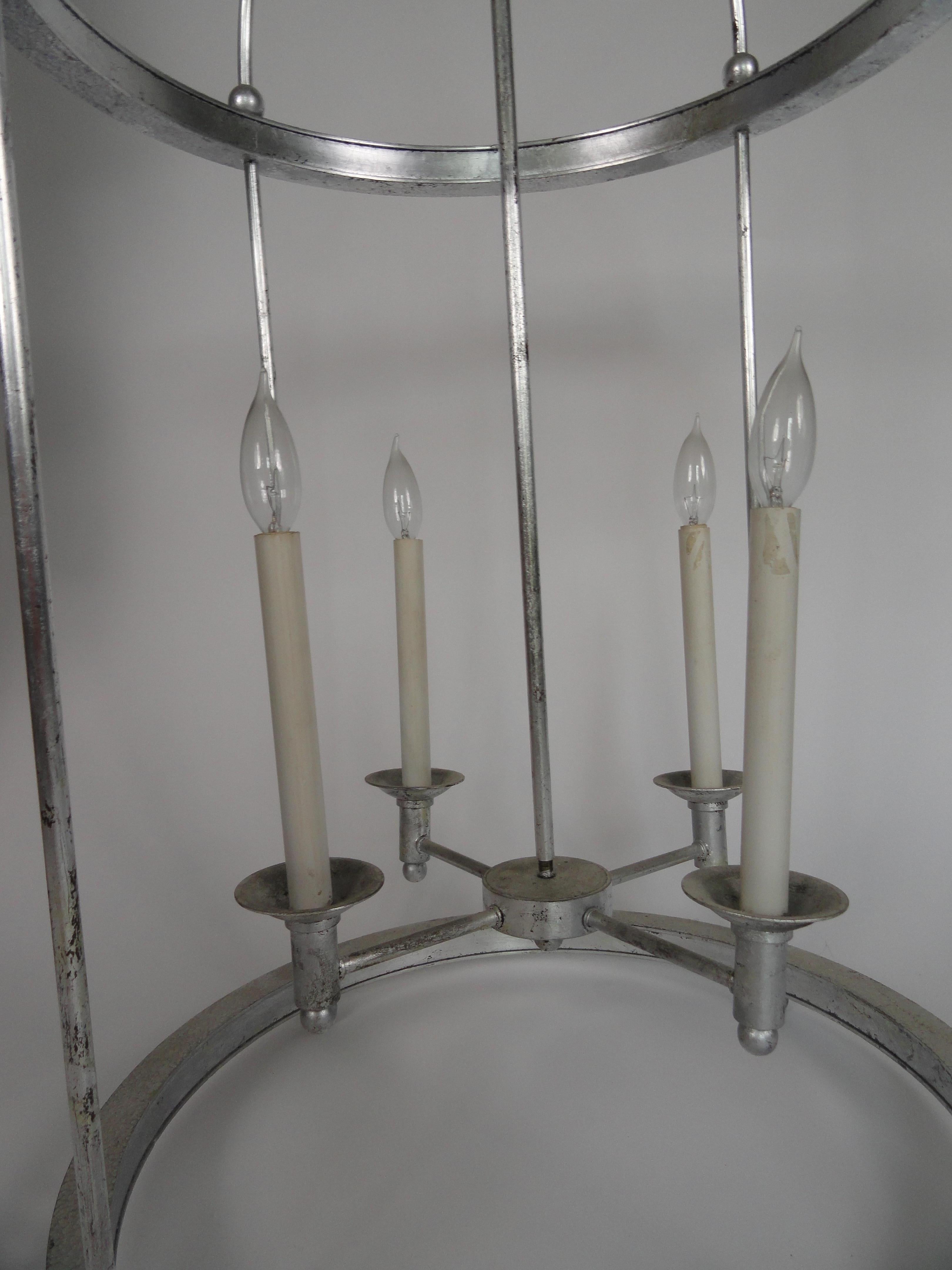 American Mirrored 20th Century 4-Light Chandelier For Sale
