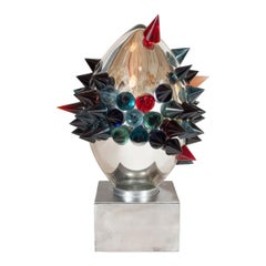 Mirrored and Applied Glass Sculpture by Jiri Jelinek