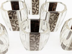 Mirrored and grinded Glass Art Deco Decenter set attr. to Karel Palda, Wien