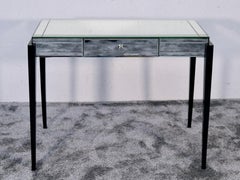 Mirrored Art Deco Vanity Desk , France 1940s