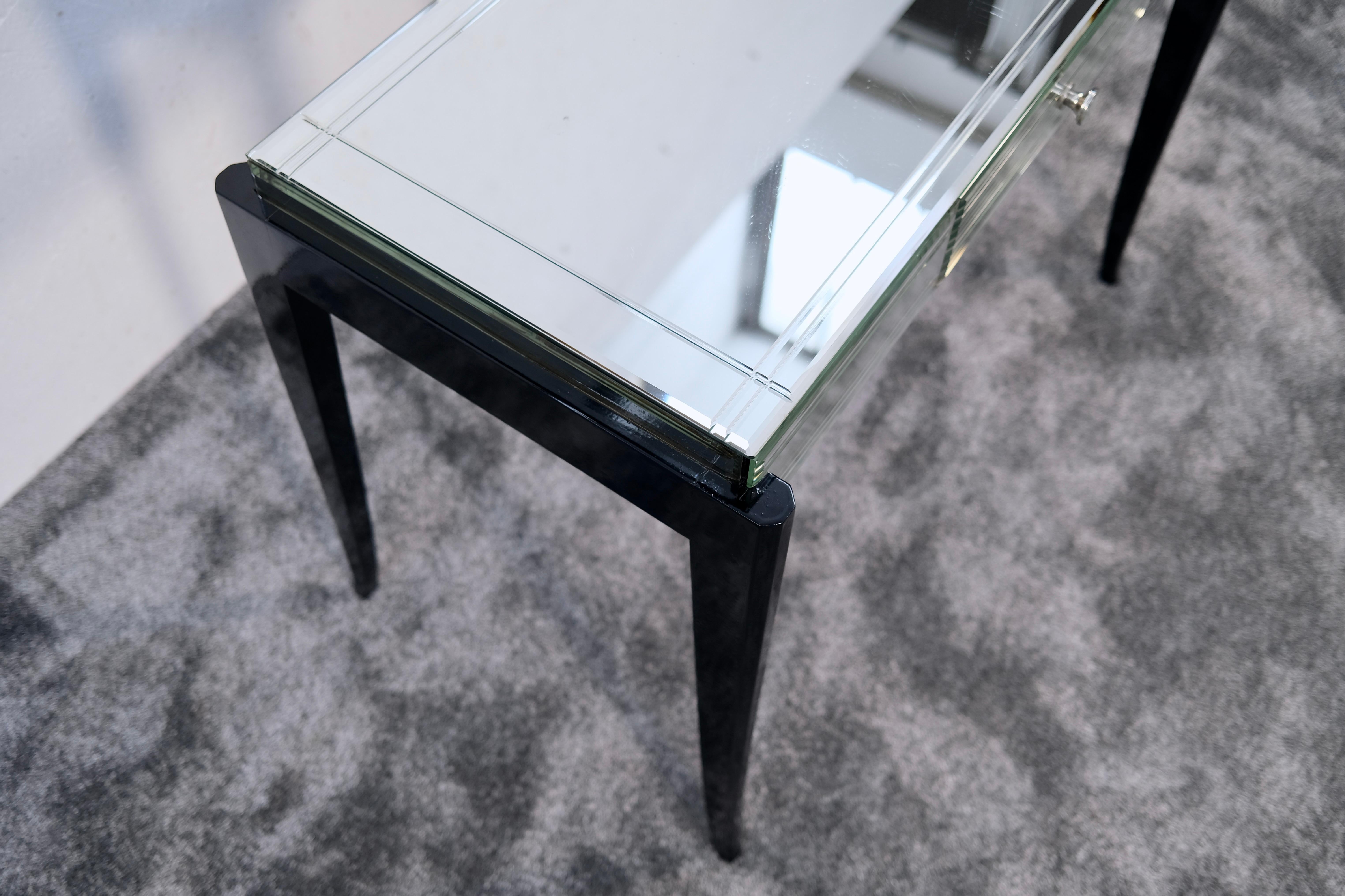 Mirrored Art Deco Vanity Desk , France 1940s For Sale 2