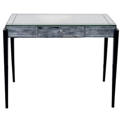 Vintage Mirrored Art Deco Vanity Desk , France 1940s