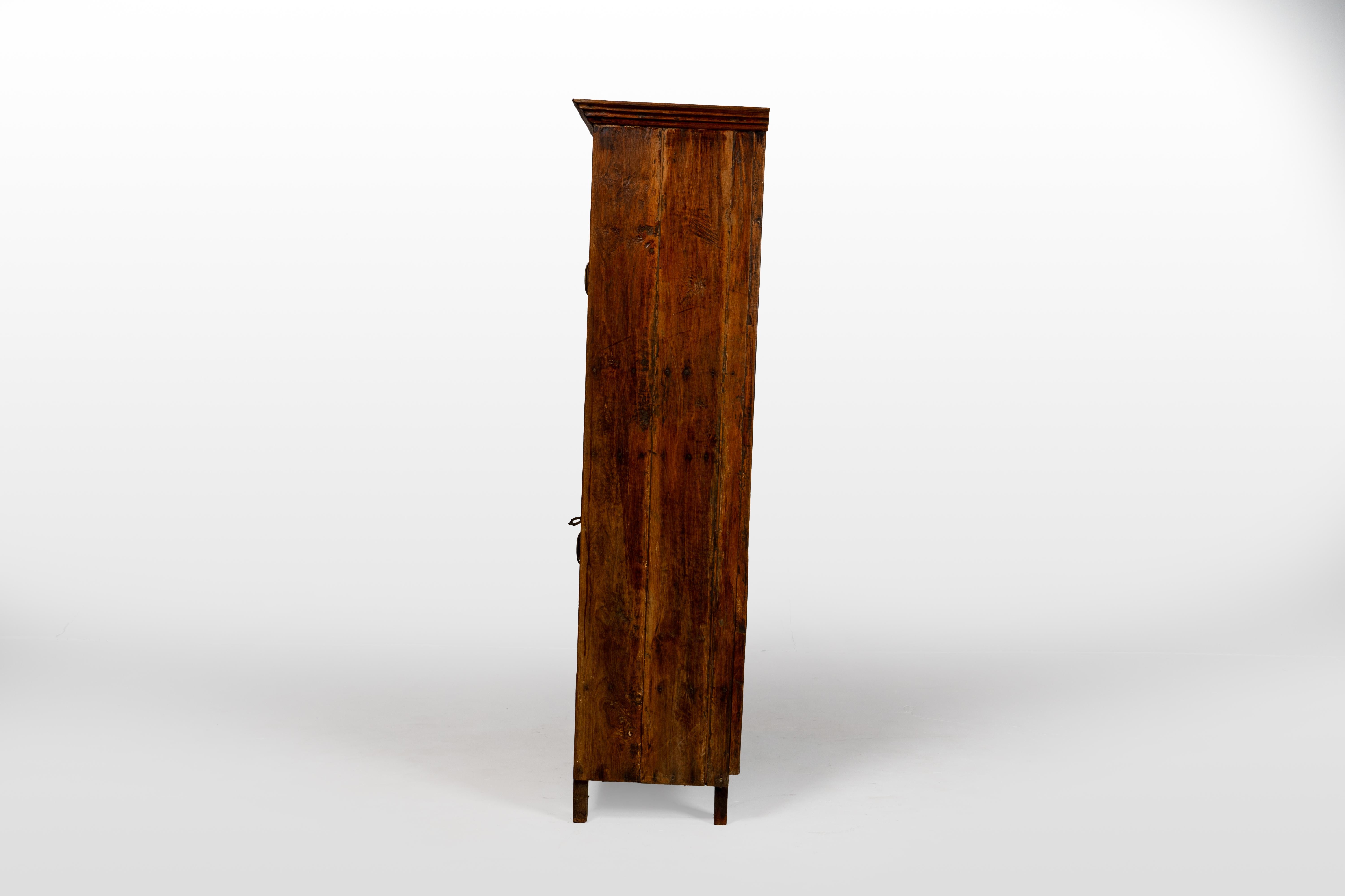 A British Colonial Cabinet with Green Decorative Floral Tiles 4