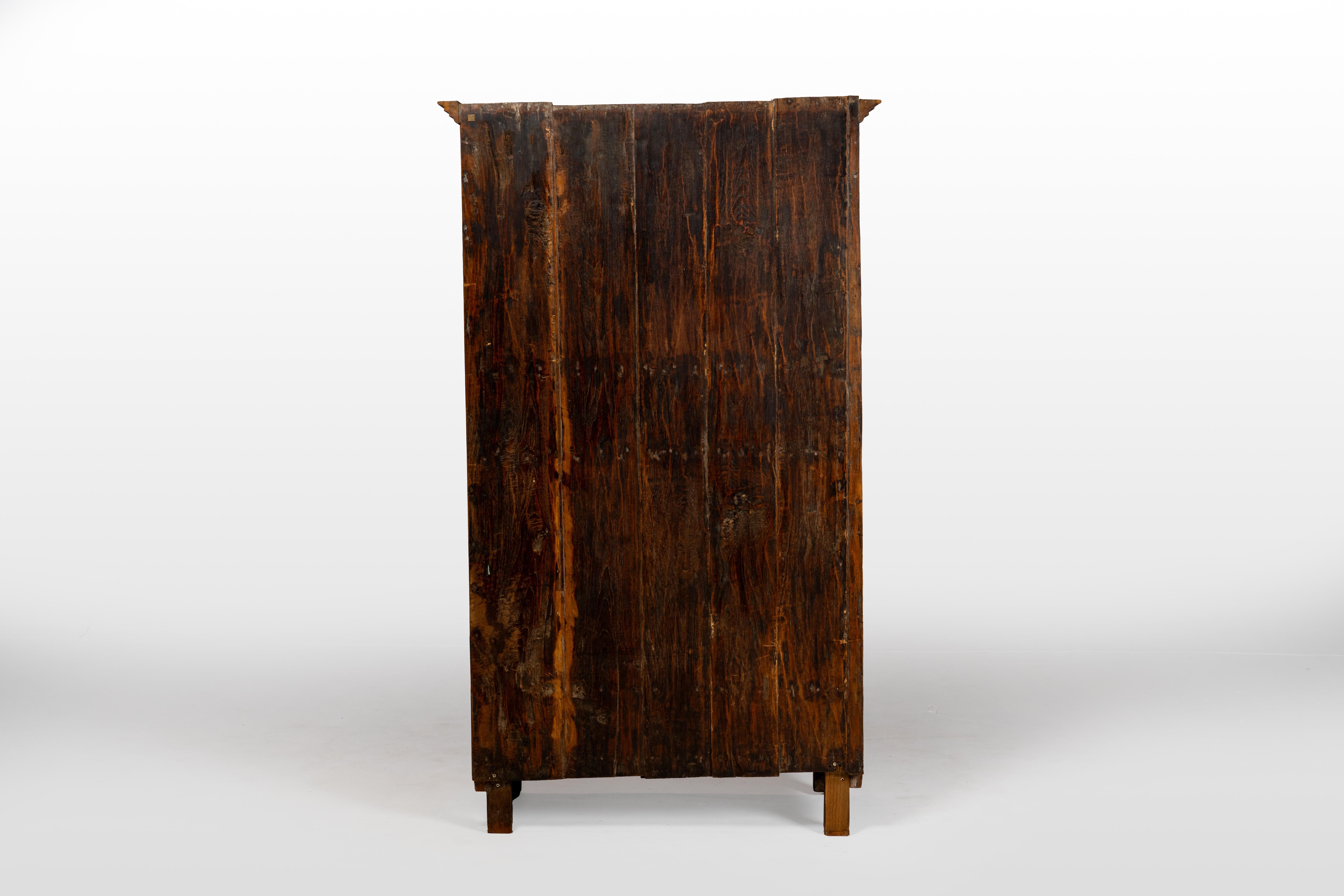 A British Colonial Cabinet with Green Decorative Floral Tiles 3