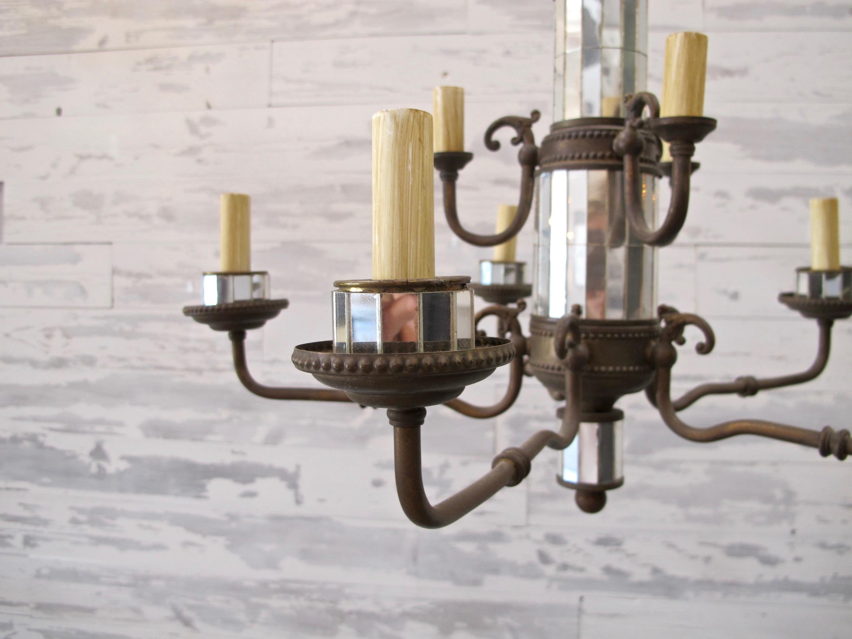 Mirrored Chandelier For Sale 2
