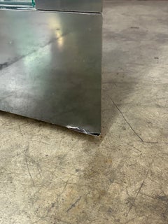 Mirrored chrome and glass corner cabinet