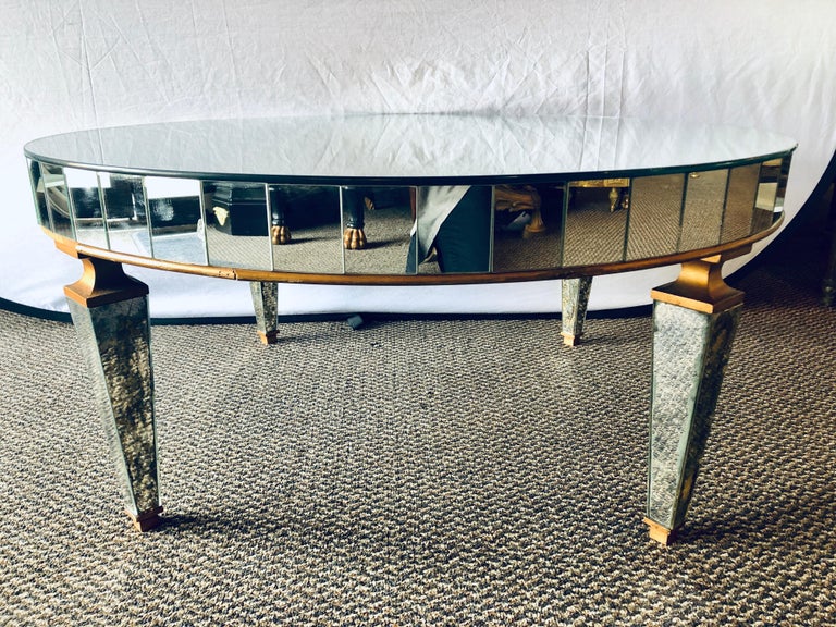 Mirrored Circular Art Deco Style Coffee or Low Table at 1stDibs art