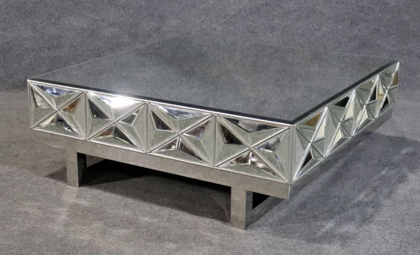 Table basse en miroir en vente 3