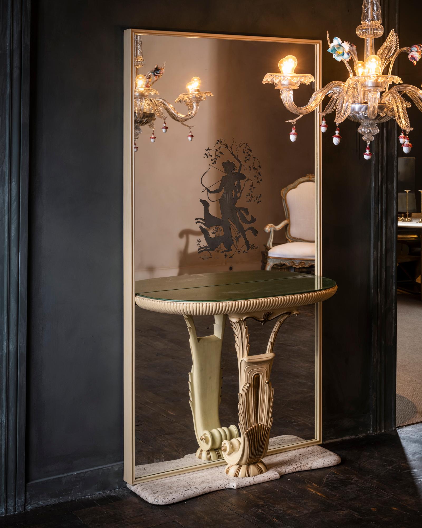 Verspiegelte Konsole von Fontana Arte Italien 'Mailand, ' 1930er Jahre (Art déco) im Angebot