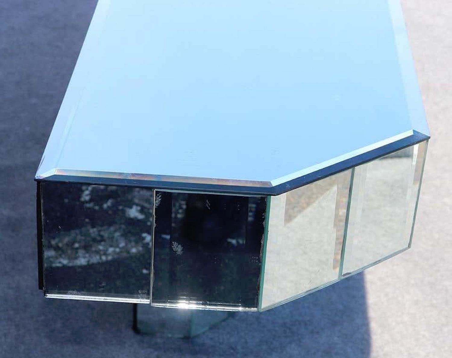 Mirrored Console with Center Light For Sale 2