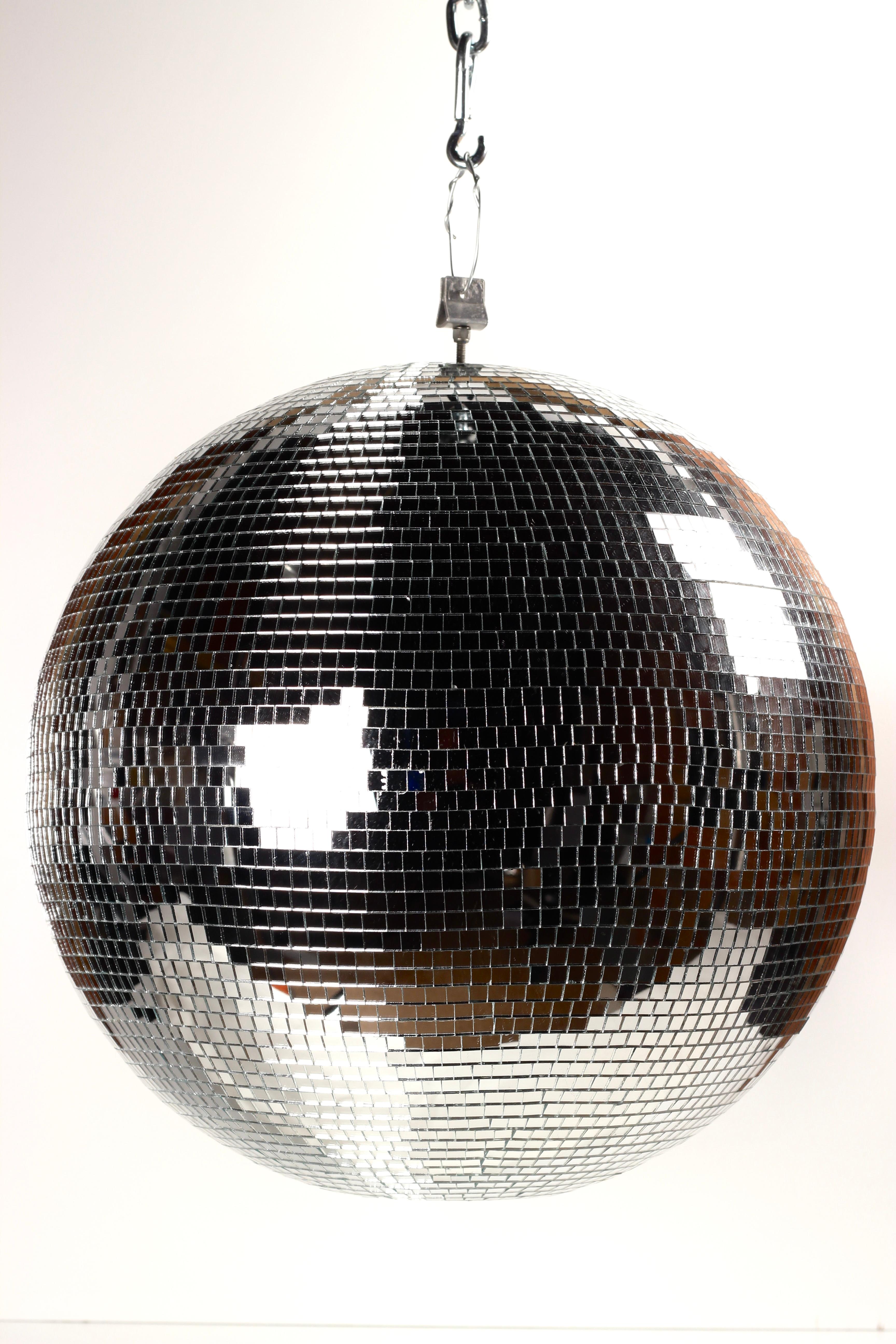 Release your inner John Travolta and strut your funky stuff under this vintage nostalgic Mirrored mosaic Disco Ball from the 1970’s. It has an attachment that will connect directly to a rotating motor (MOTOR NOT INCLUDED).




Weight 4.4kg.