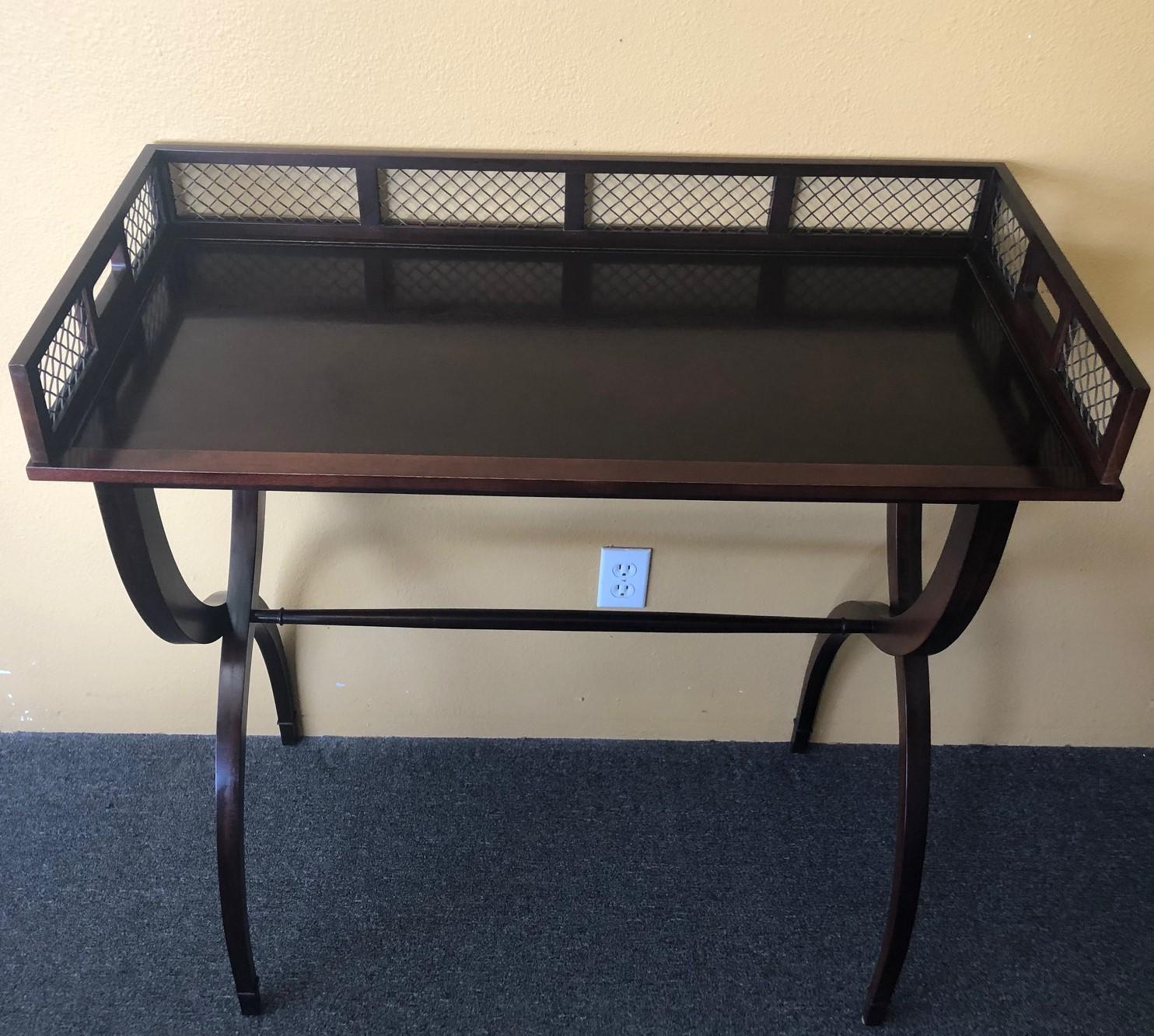 Mahogany Mirrored Drinks / Cocktail Tray Table by Barbara Barry for Baker