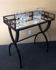 Mirrored Drinks / Cocktail Tray Table by Barbara Barry for Baker