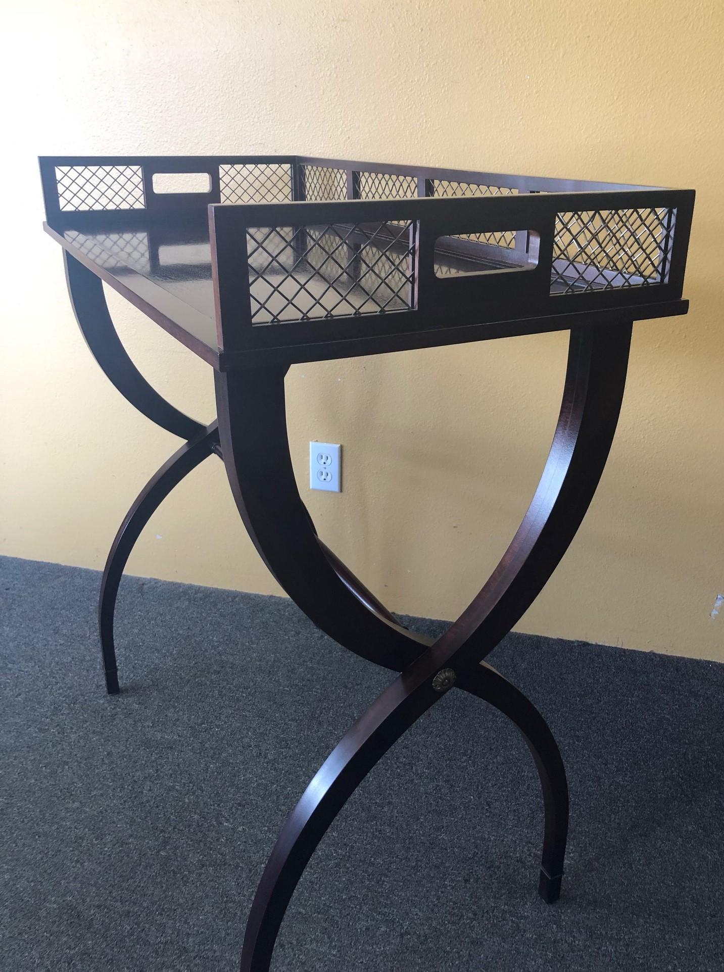 Mirrored Drinks / Cocktail Tray Table by Barbara Barry for Baker In Good Condition In San Diego, CA