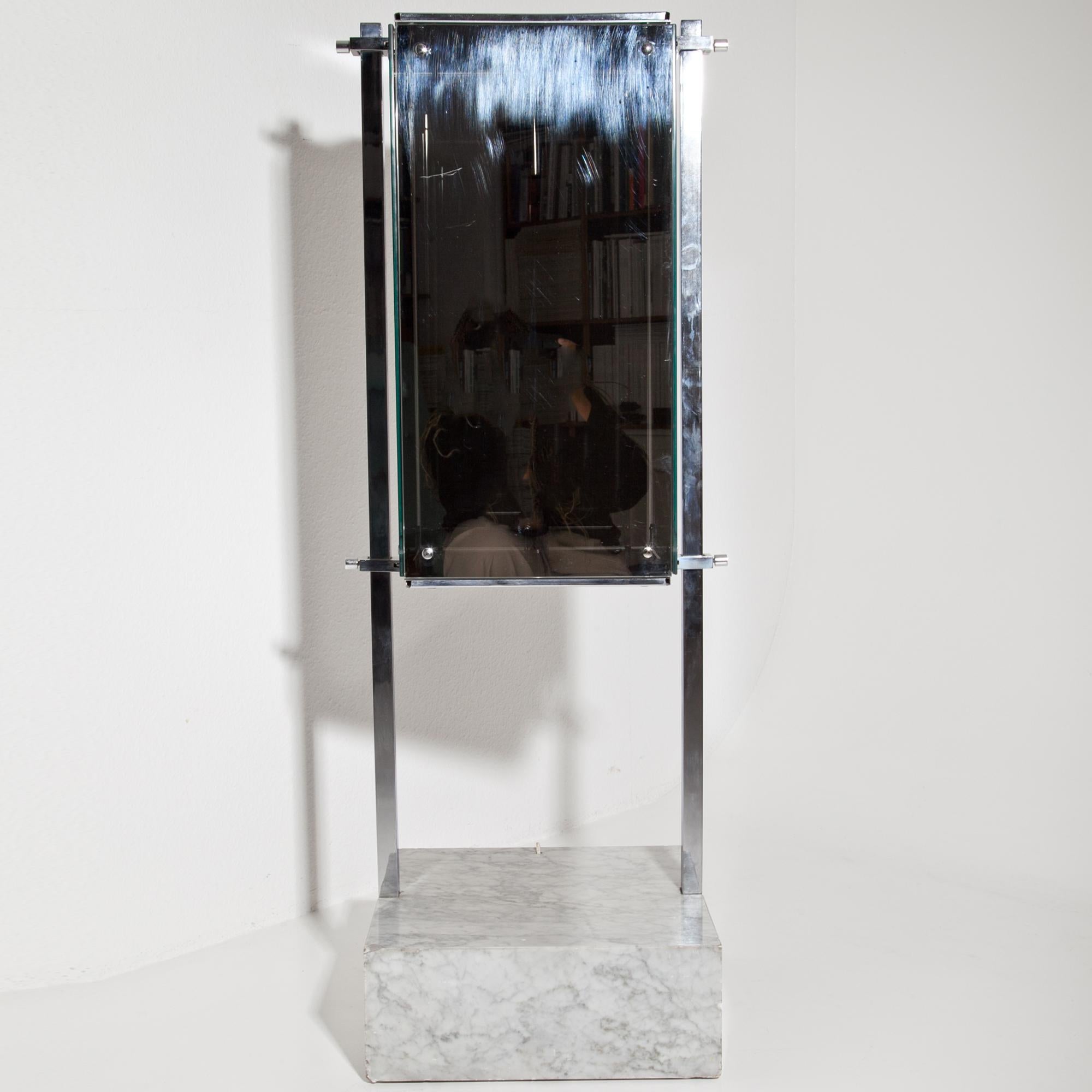 Italian Mirrored Floor Lamp Attributed to Ignazio Gardella for Azucena, 1960s For Sale