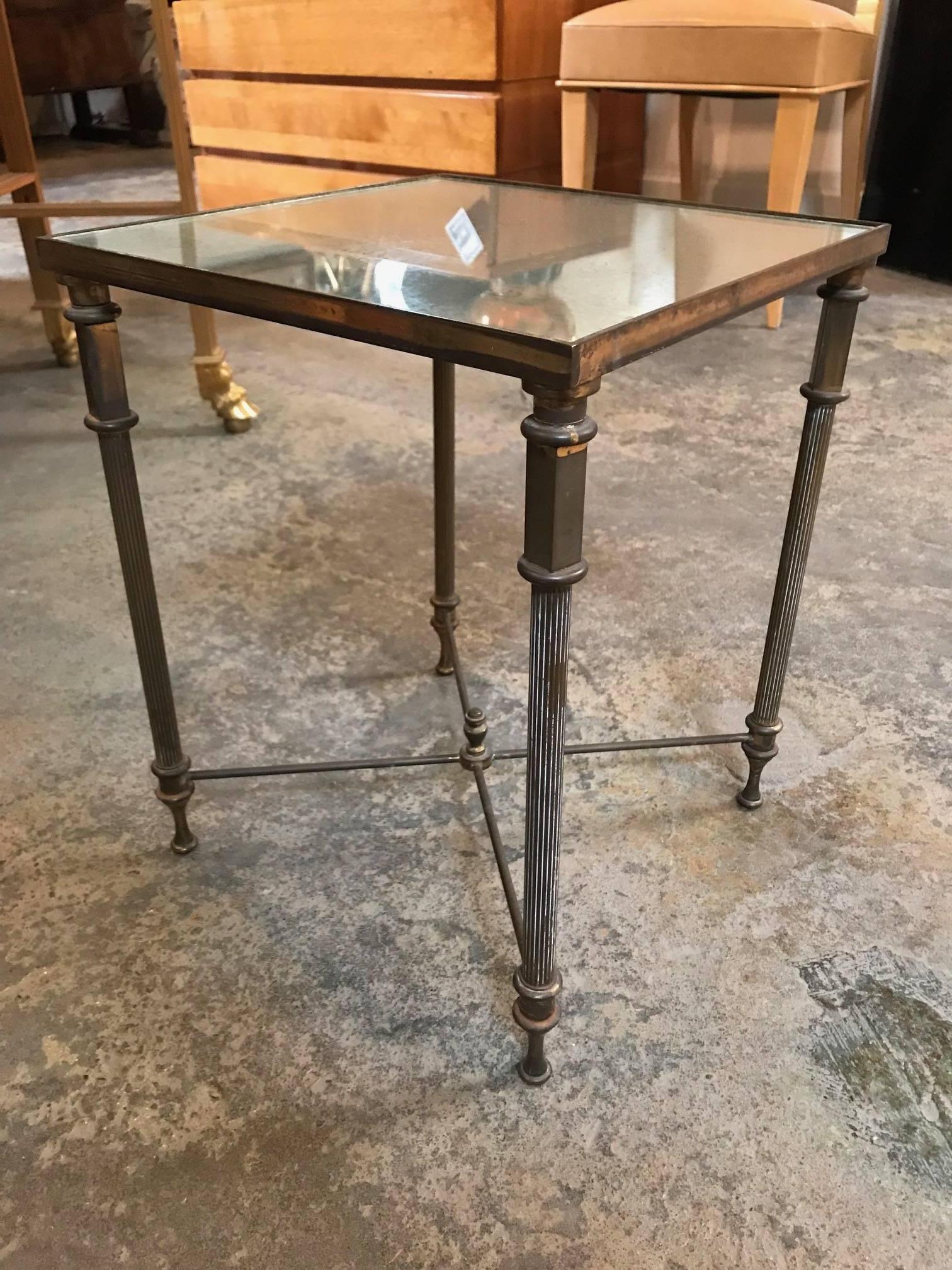 20th Century Mirrored French Table Set For Sale