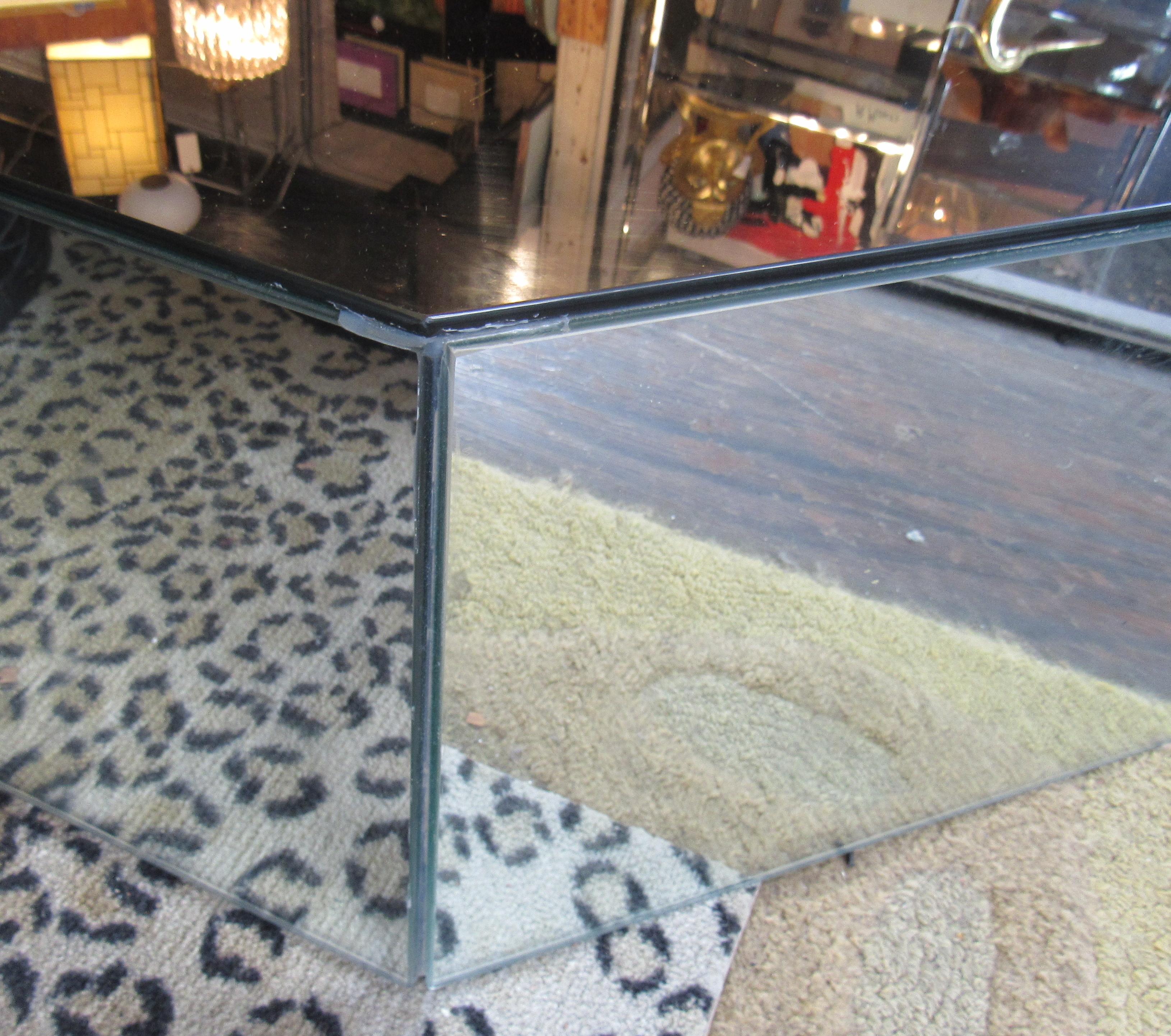 SALE! - Mirrored Glass Coffee Table For Sale 3
