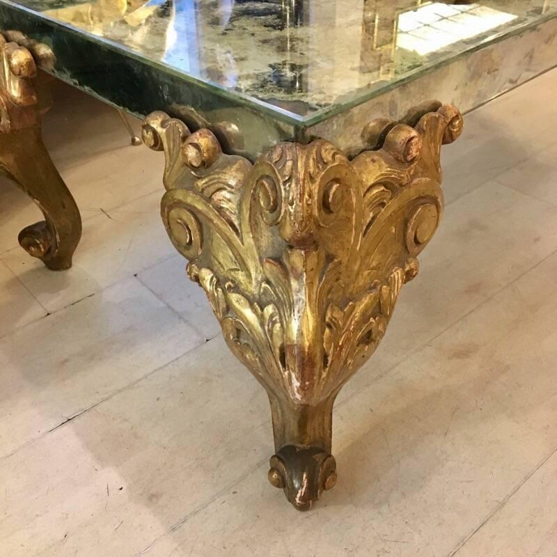glass top coffee table with gold legs