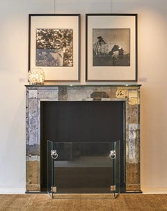 Mirrored Glass Fireplace by Kiko Lopez