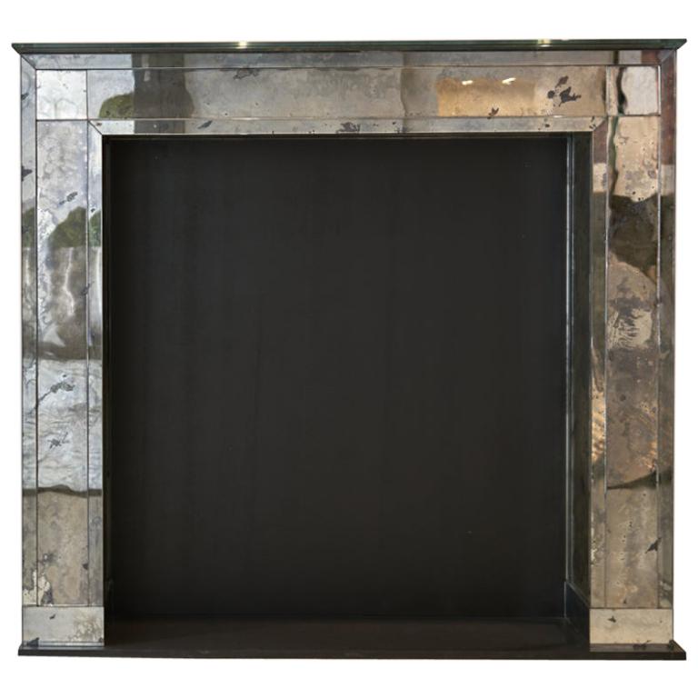 Mirrored Glass Fireplace by Kiko Lopez For Sale