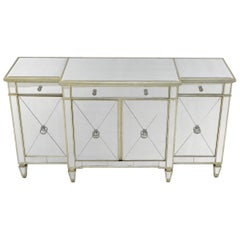 Mirrored Glass Sideboard Cabinet Credenza Console