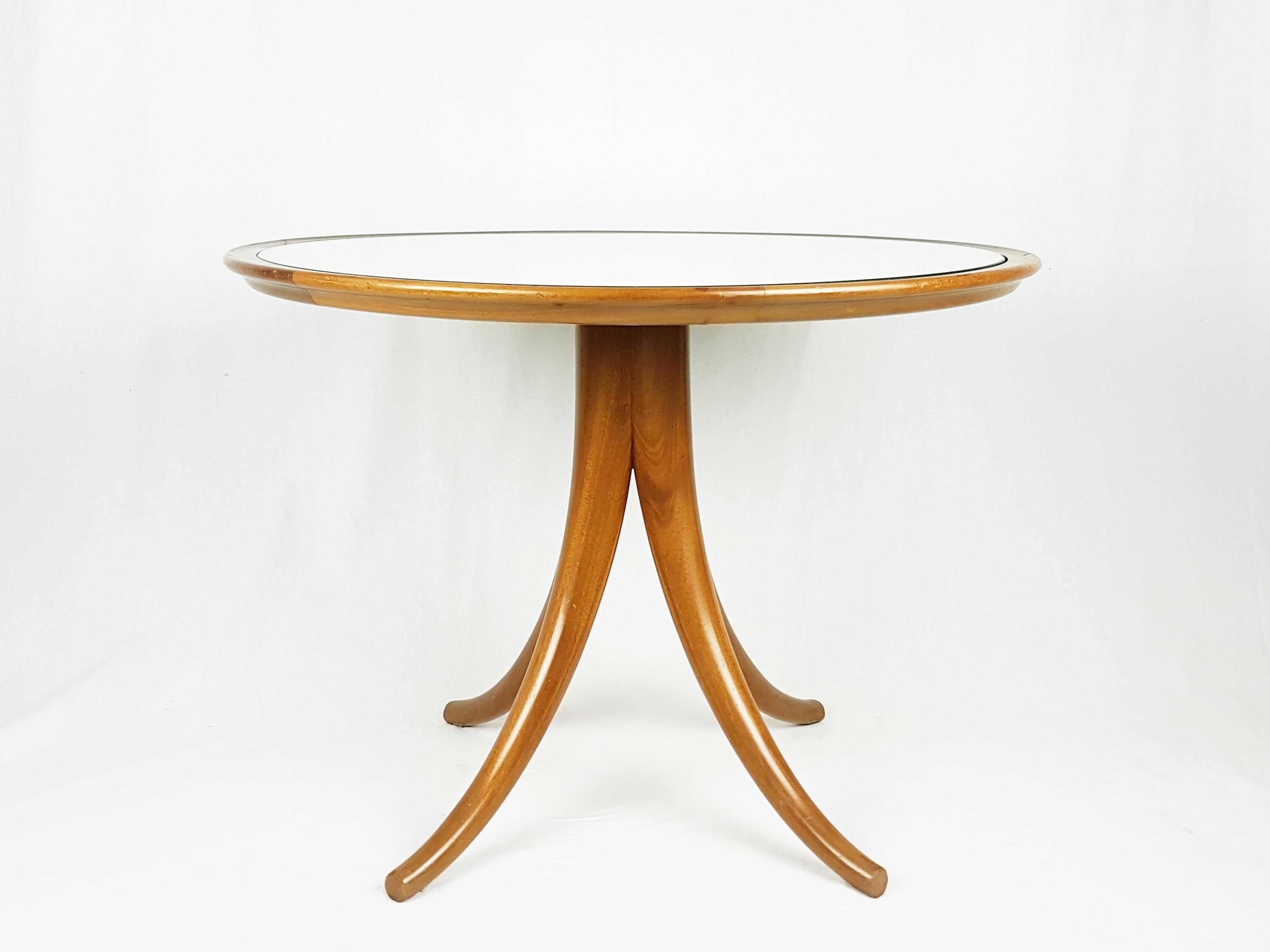 Mid-Century Modern Table basse des années 40 en verre réfléchissant & Attribuée à P. Chiesa pour Fontana Arte en vente