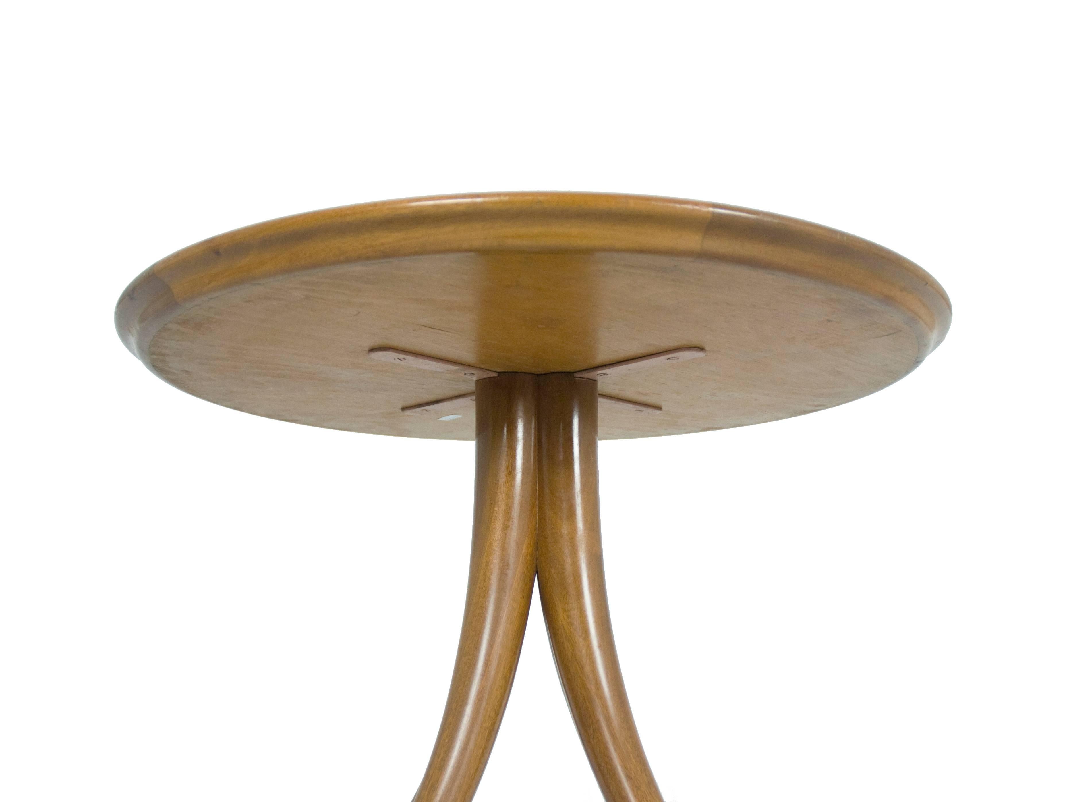 Mid-Century Modern Mirrored Glass & Wood '40s Coffee Table Attrib. to P. Chiesa for Fontana Arte For Sale
