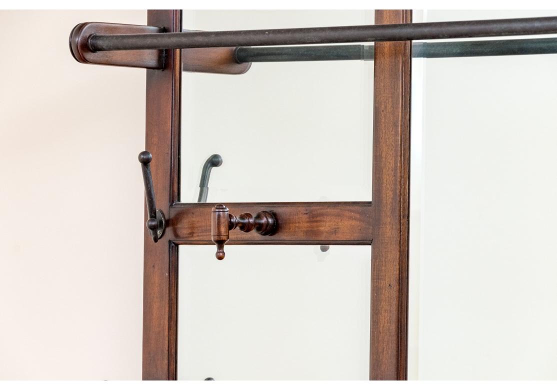 Hollywood Regency Mirrored Hall Tree Coat Rack Umbrella Stand For Sale