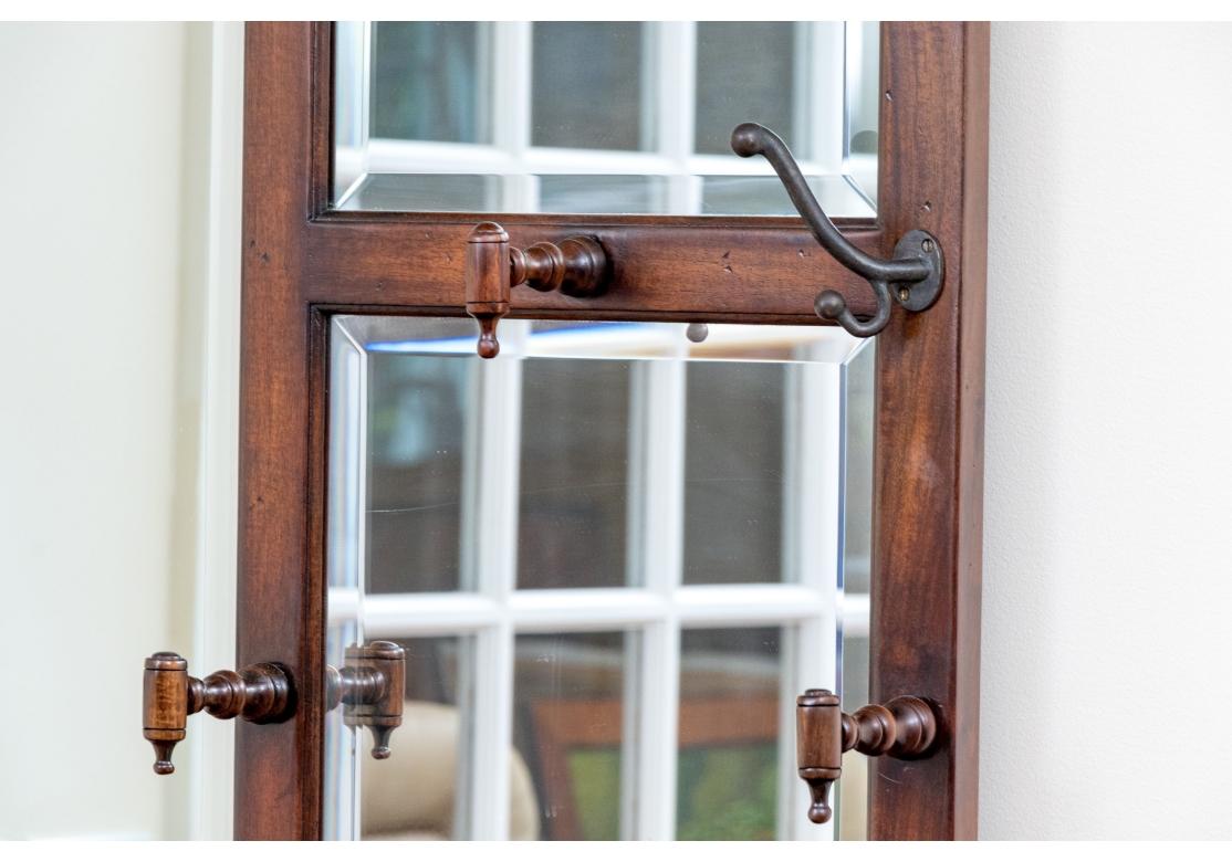 Mirrored Hall Tree Coat Rack Umbrella Stand In Fair Condition For Sale In Bridgeport, CT