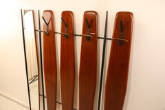 Mirrored Italian Coat and Hat Rack Attributed to Osvaldo Borsani