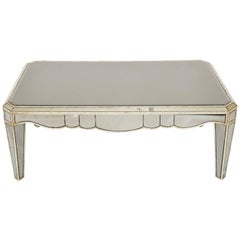 Mirrored Italian Cocktail Table, circa 1940s