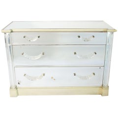 Mirrored, Lucite and Painted Commode in the Style of Syrie Maugham, circa 1930