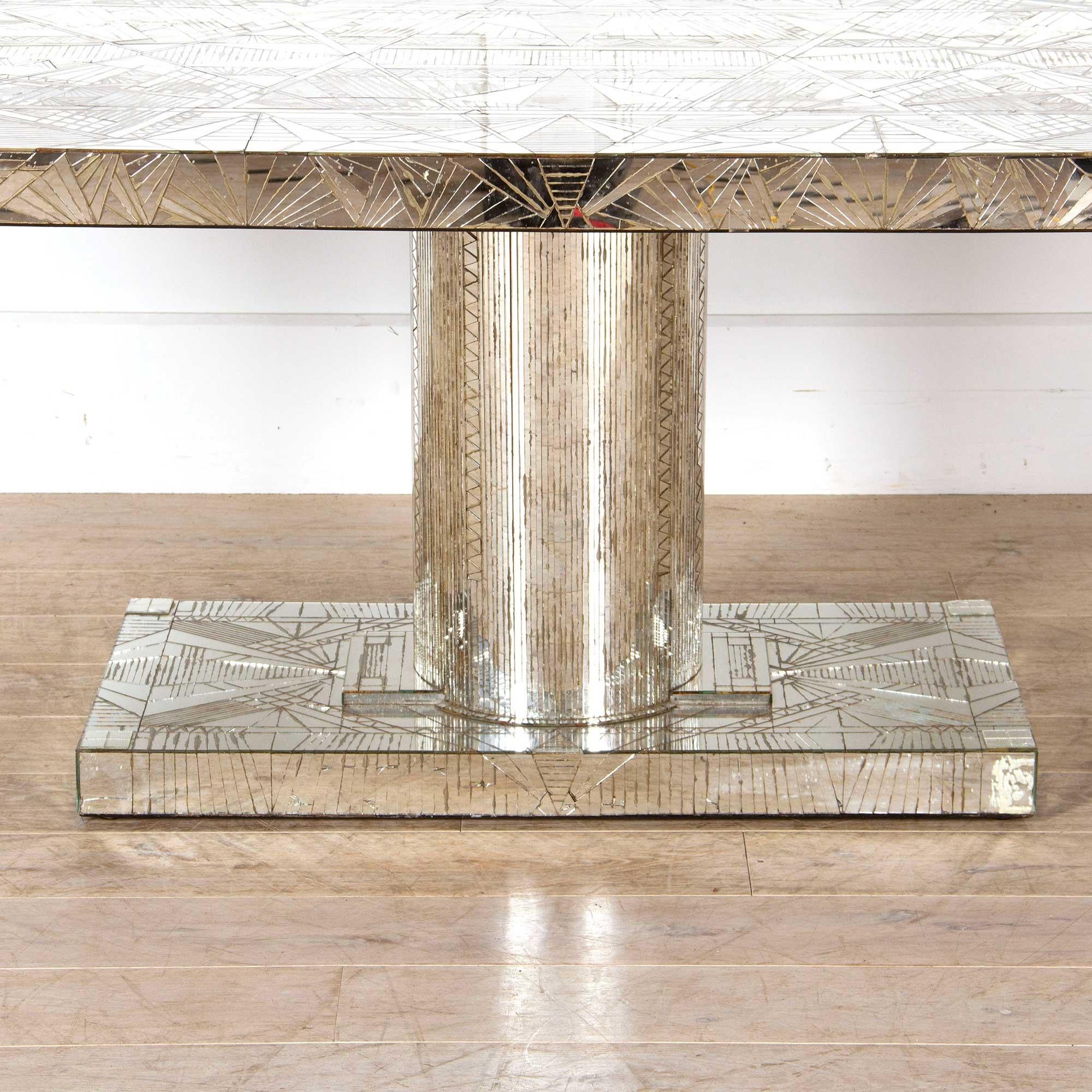 mirror mosaic table