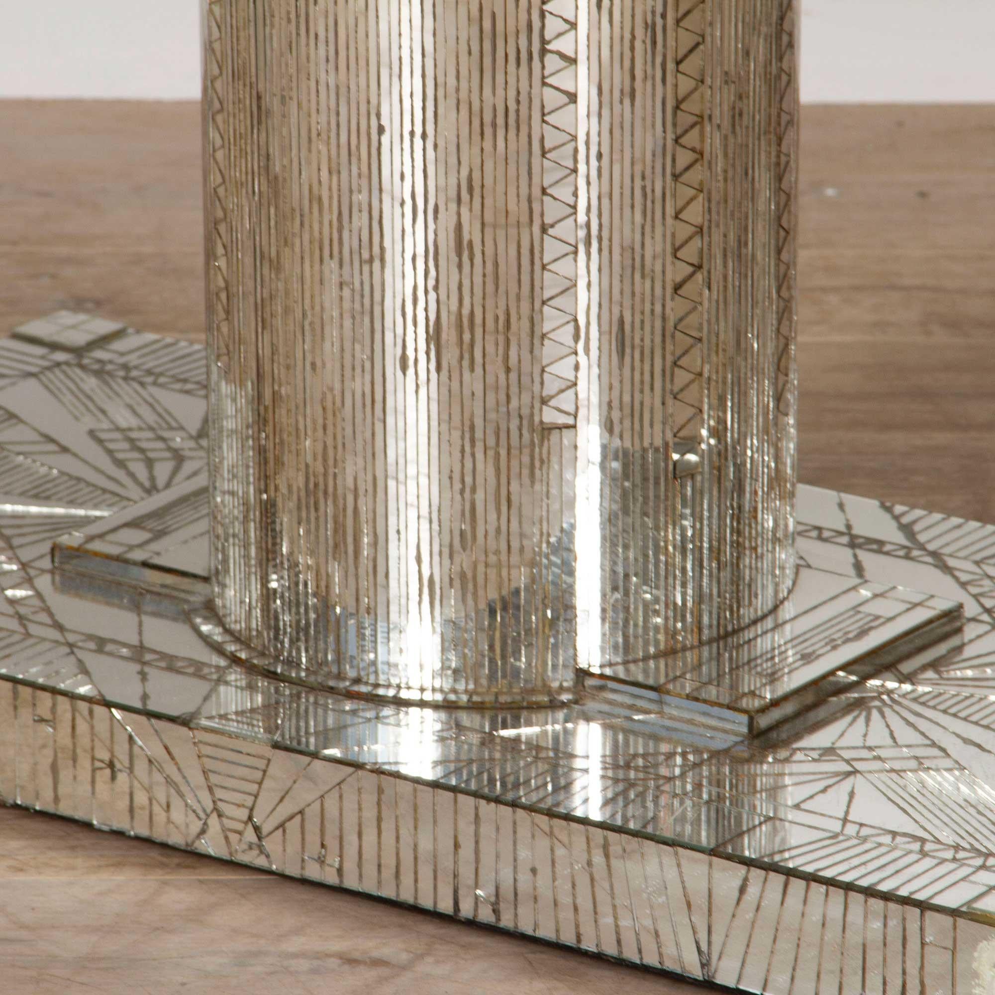 French Mirrored Mosaic Dining Table by Daniel Clement