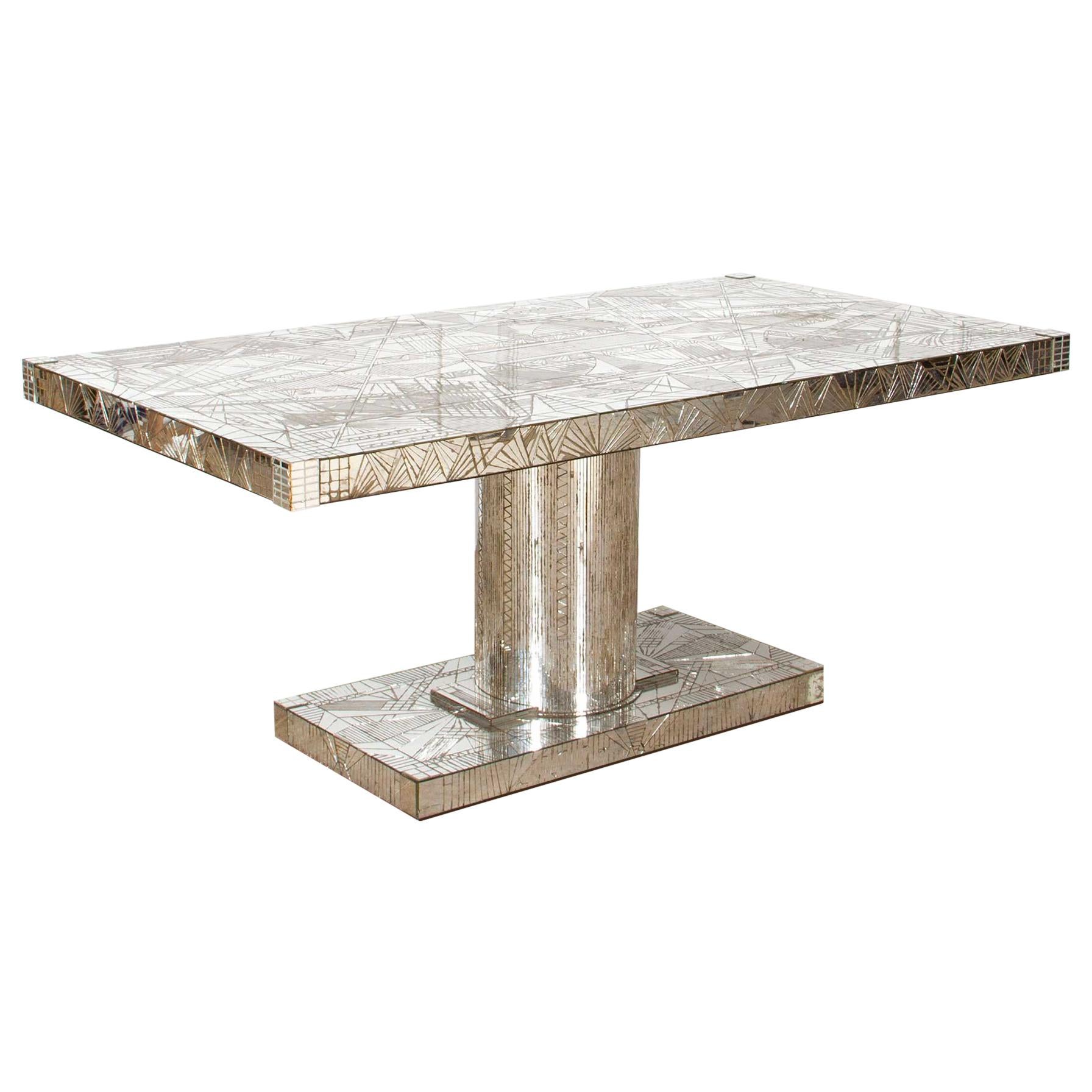 Mirrored Mosaic Dining Table by Daniel Clement