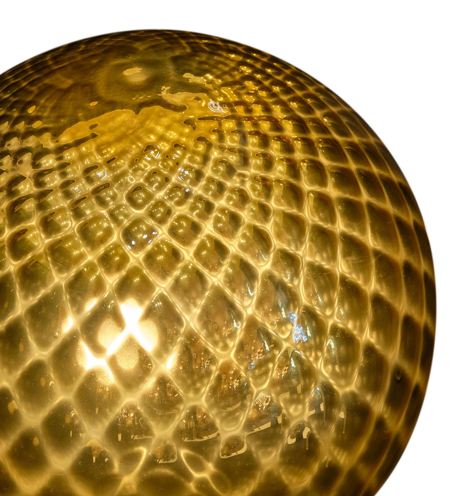 Italian Mirrored Pagliesco Murano Glass Lamp