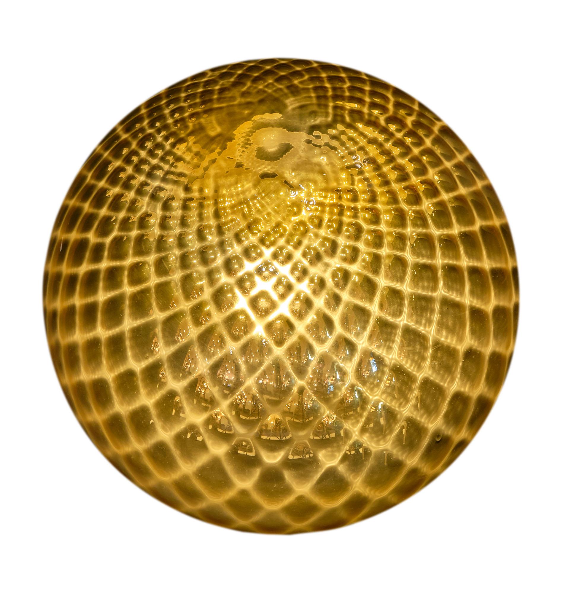 Mirrored Pagliesco Murano Glass Lamp In Good Condition In Austin, TX