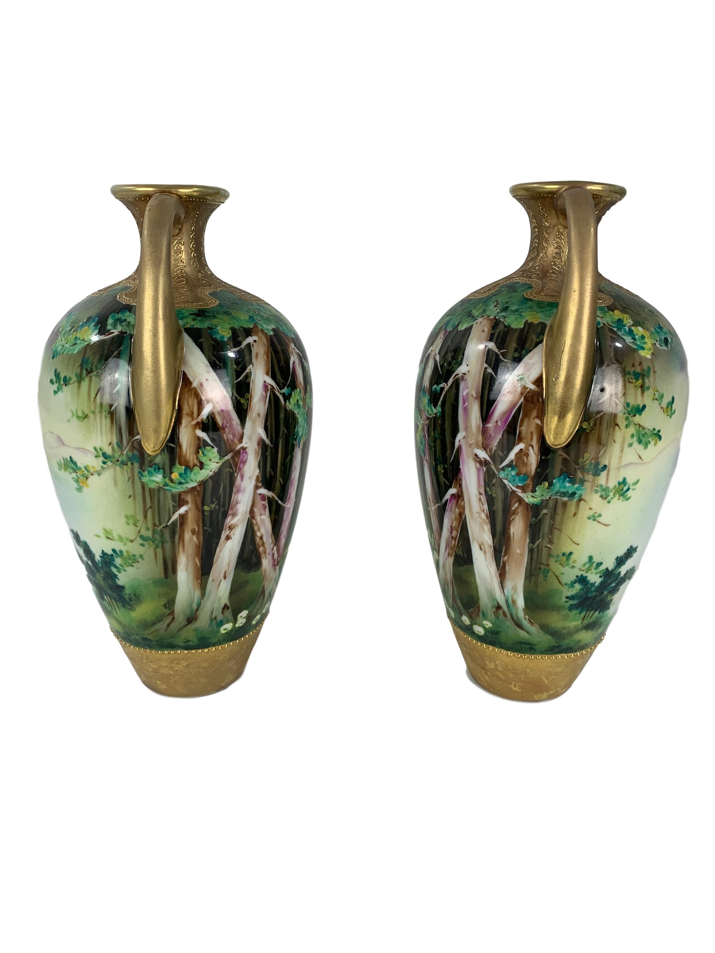 nippon vase hand painted
