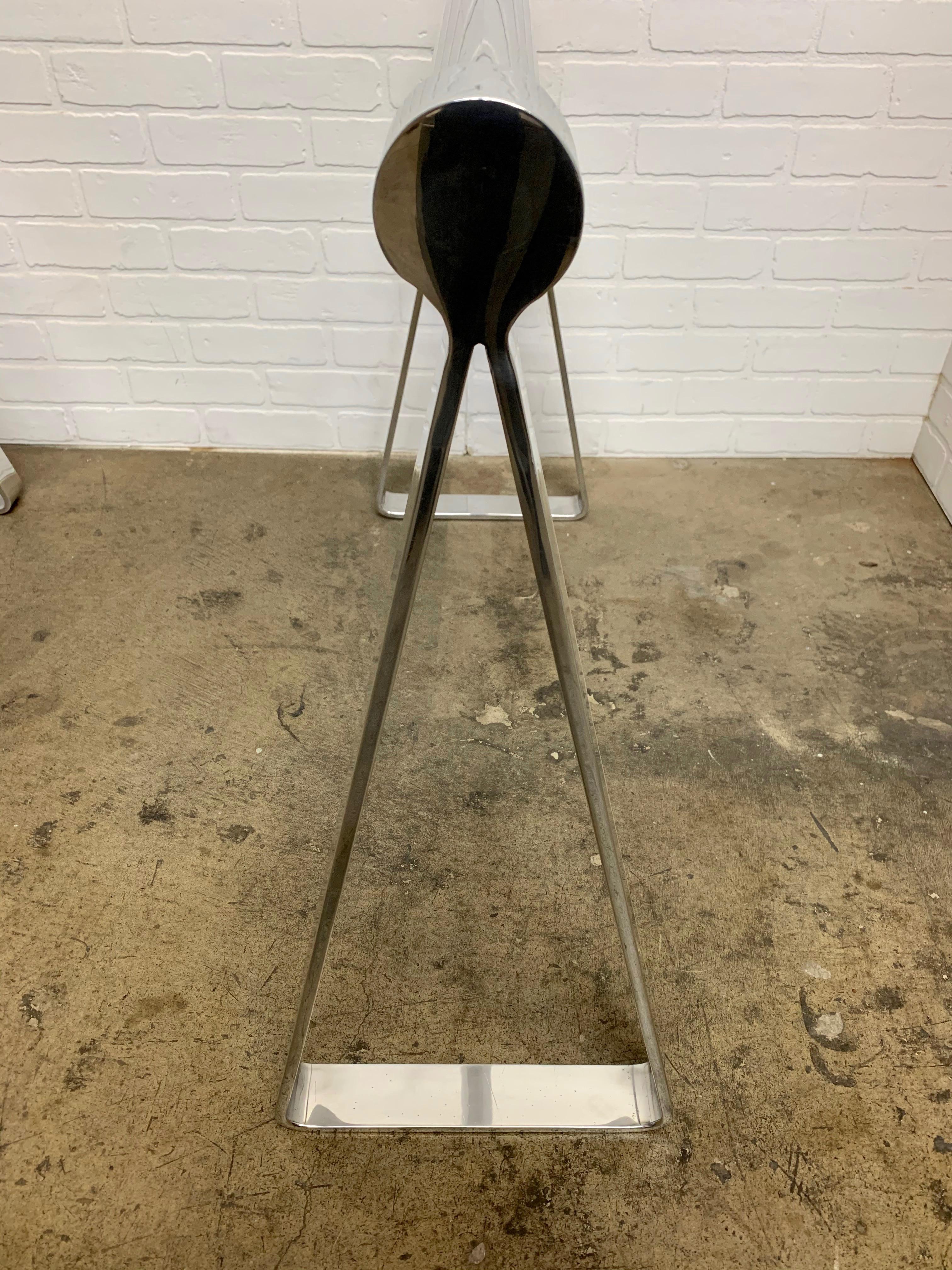 Mirrored Polished Aluminum Sawhorses 2