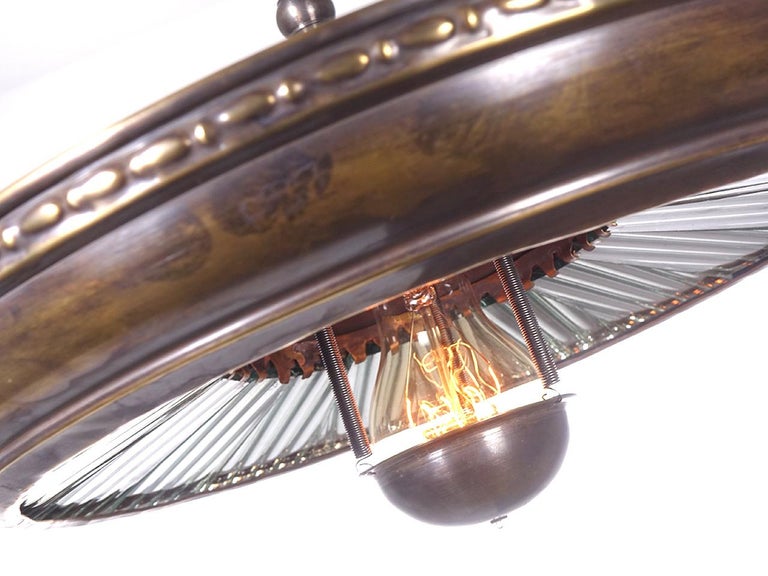 Industrial Mirrored Ring Reflector Pendants For Sale