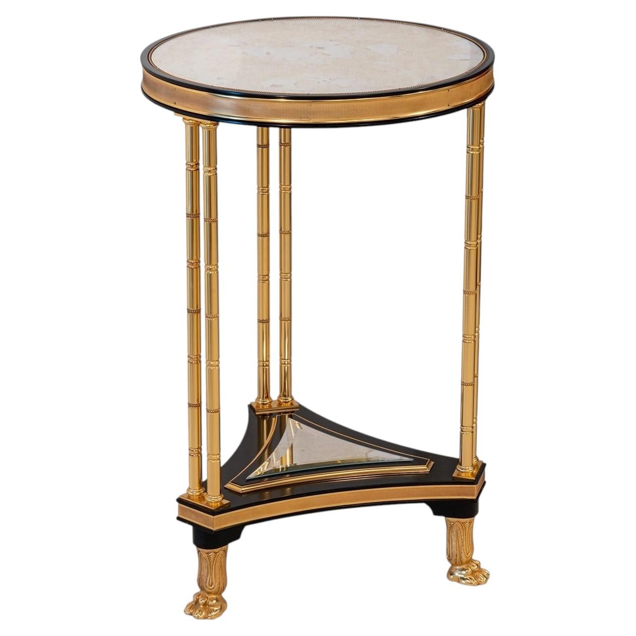 Mirrored Side Table For Sale